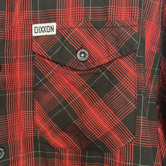 Dixxon black/red plaid button down - Picture 2 of 3